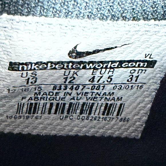 Nike Vapor Strike 5 TD Football Cleats Low Top Black/Silver Men's Sz 13 - Picture 11 of 11